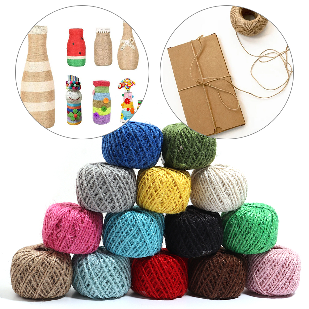 Twine Jute Natural - 50Meter Natural Jute Ribbon Crafts Rope