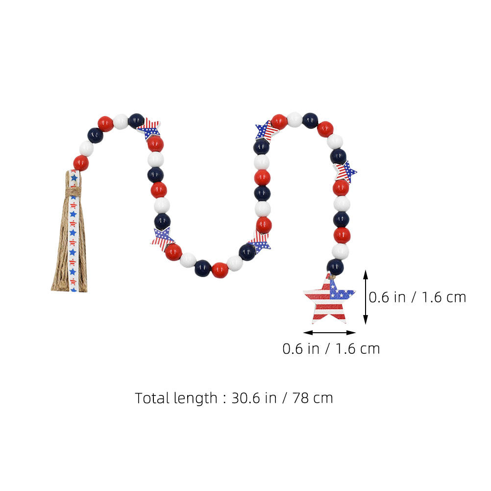 Patriotic Wood Bead Garland fo - Twine Jute Natural recensione e prezzo