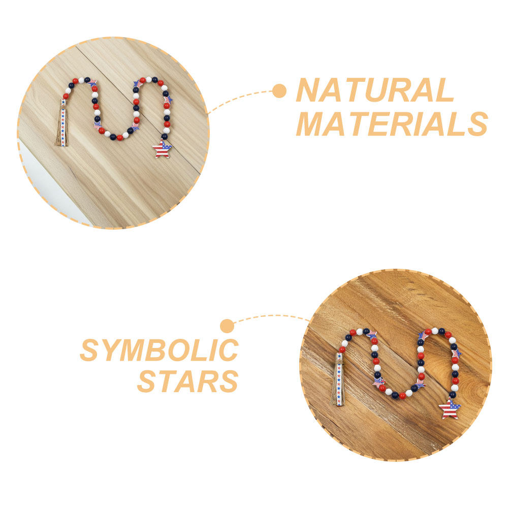 Patriotic Wood Bead Garland fo - Twine Jute Natural recensione e prezzo