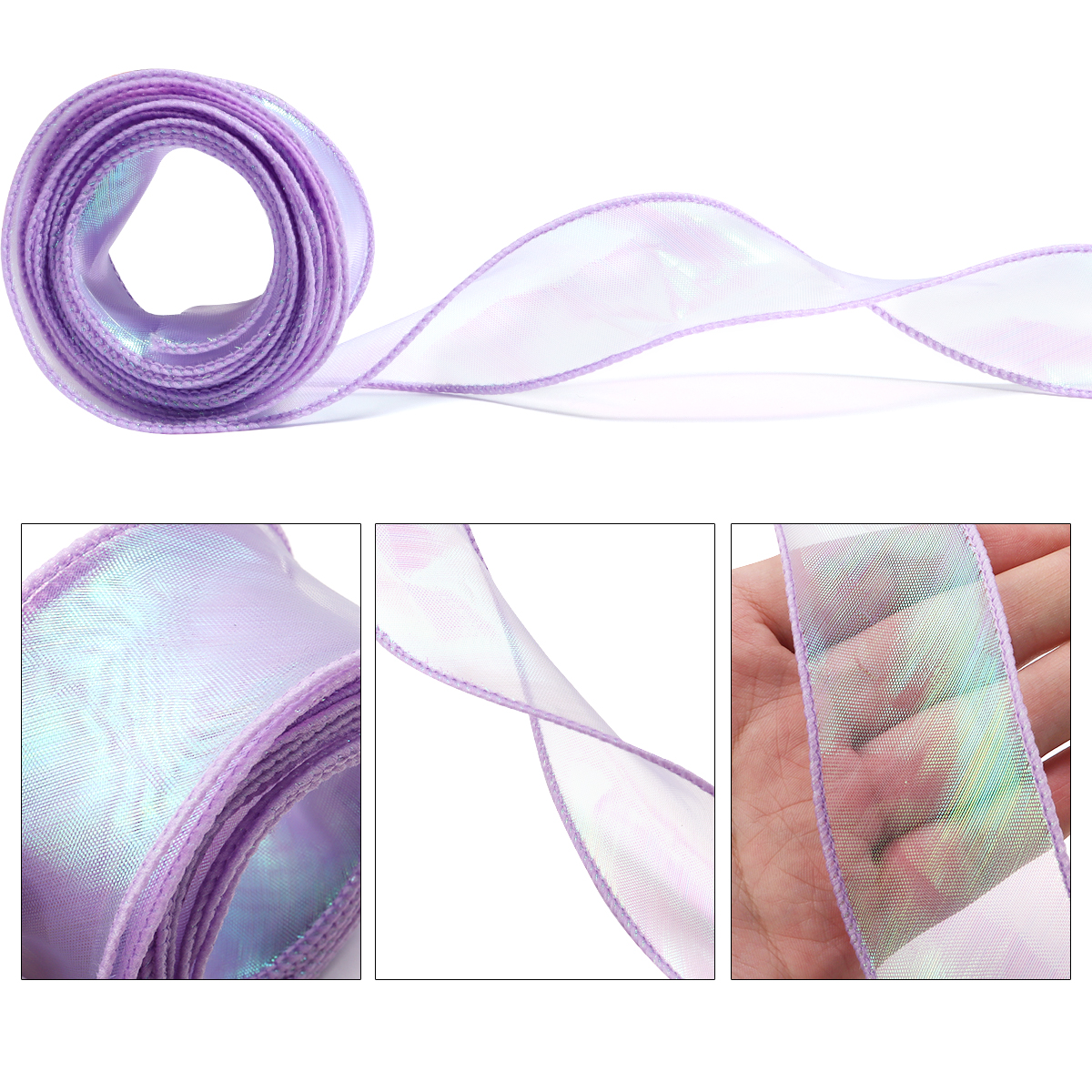 5Yards/Roll Chiffon Silk Ribbo - Ribbon Organza Roll recensione e prezzo
