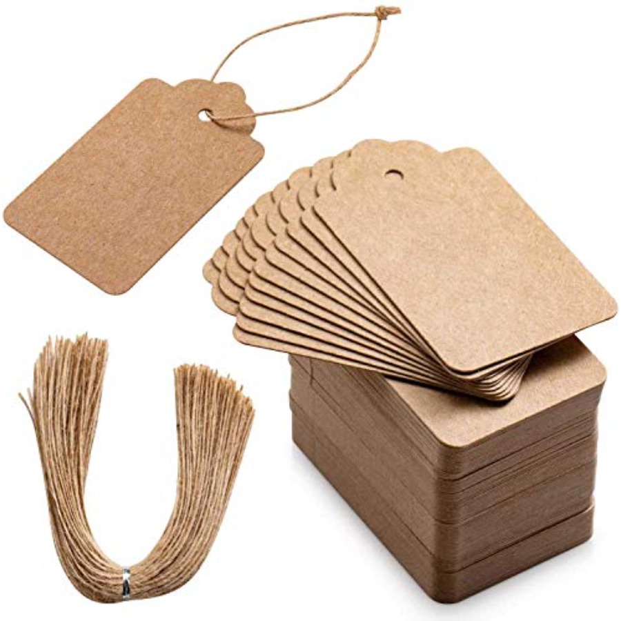 pcs Premium Gift Tags, Double- - Twine Jute Natural recensione e prezzo