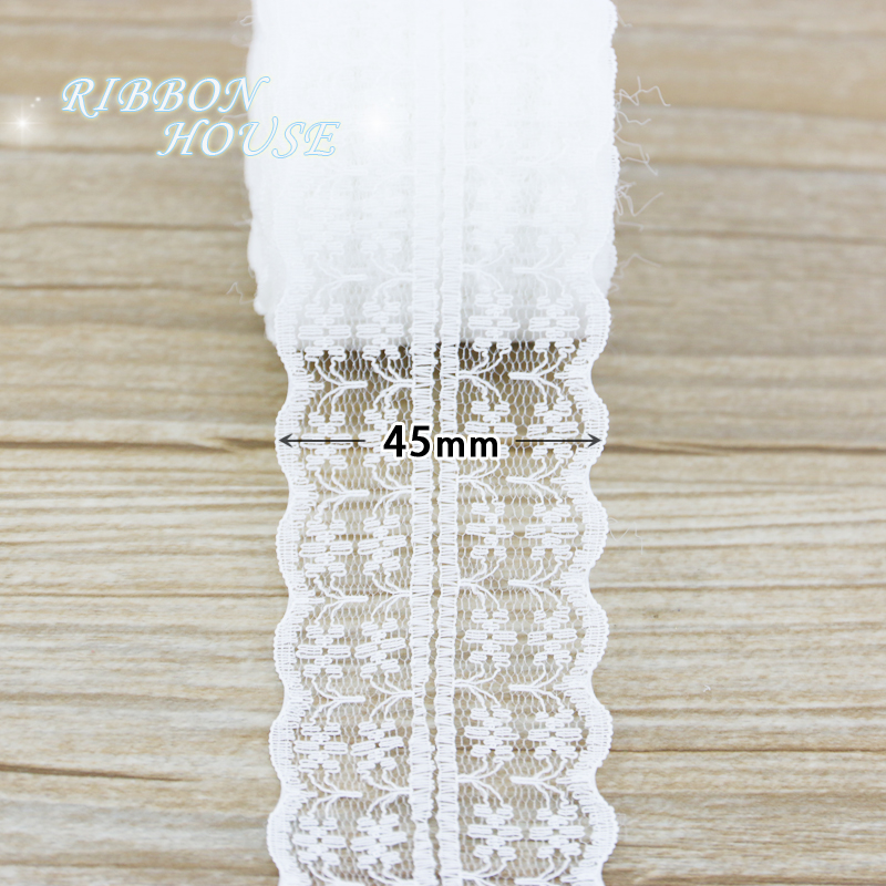 (5 yards/roll) 45mm White lace - Ribbon Organza Roll recensione e prezzo