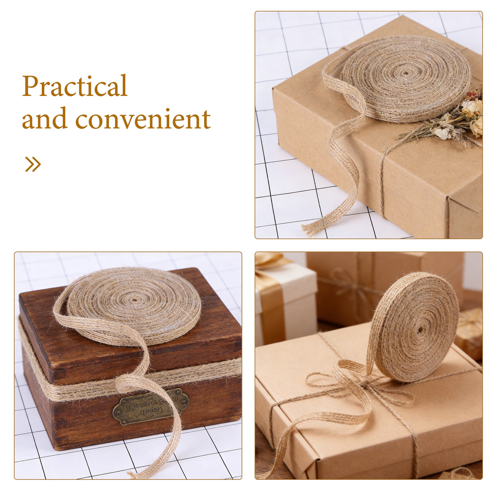 2 Rolls Natural Jute Ribbon Bu - Twine Jute Natural recensione e prezzo