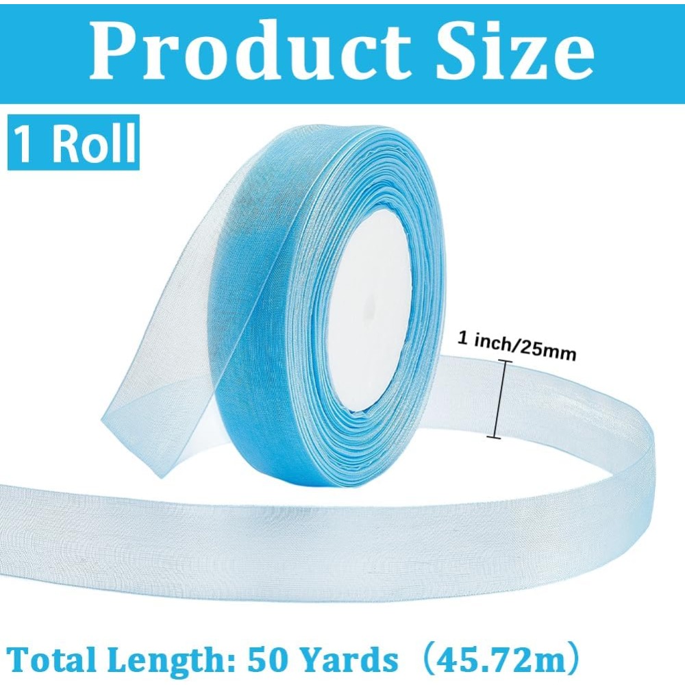 1 Rolls Sheer Organza Ribbon W - Ribbon Organza Roll recensione e prezzo