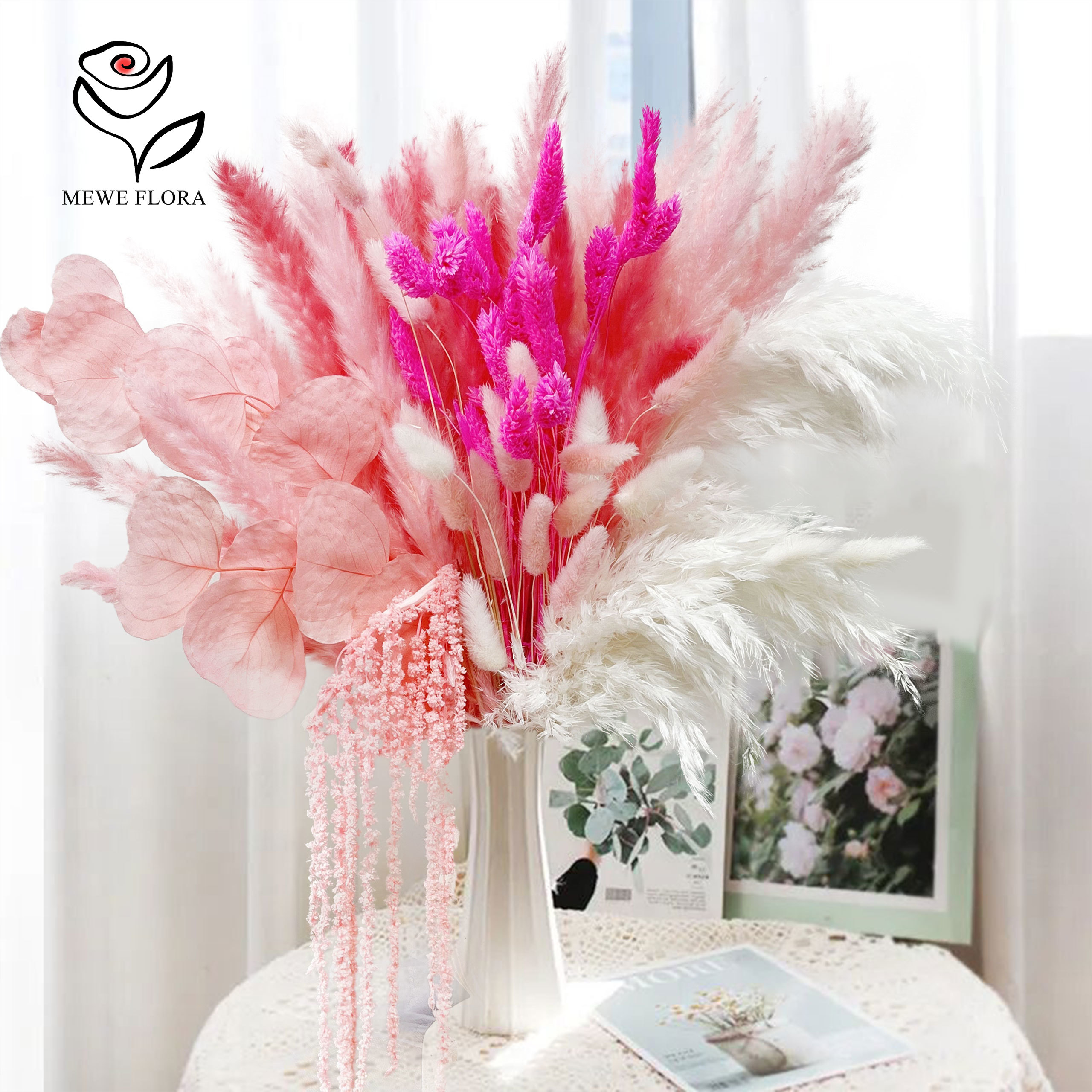 Natural Pampas Pink Dried Flow - Eucalyptus Preserved recensione e prezzo
