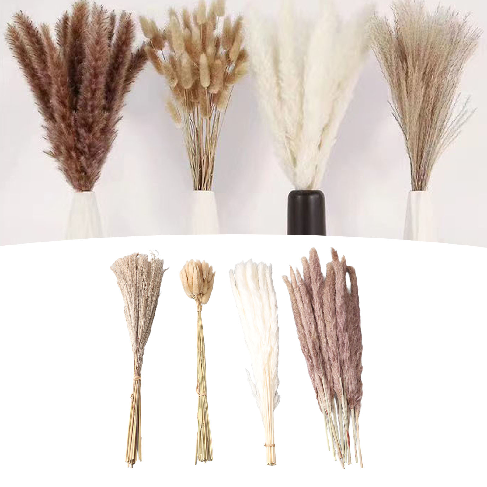 Natural Dried Pampas Grass Flu - Eucalyptus Preserved recensione e prezzo