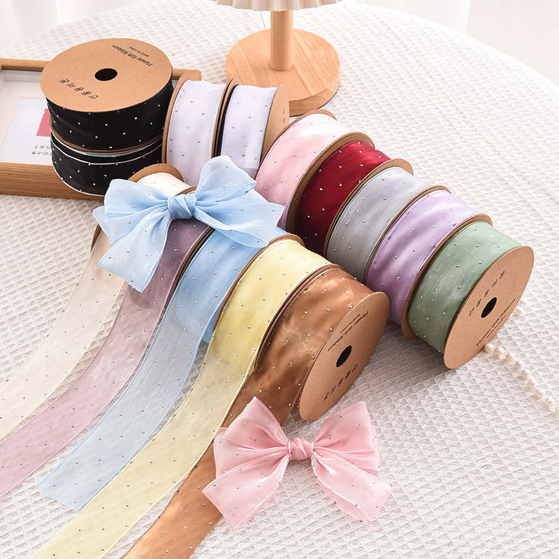 20Yards Roll 4CM Rhinestones S - Ribbon Organza Roll recensione e prezzo