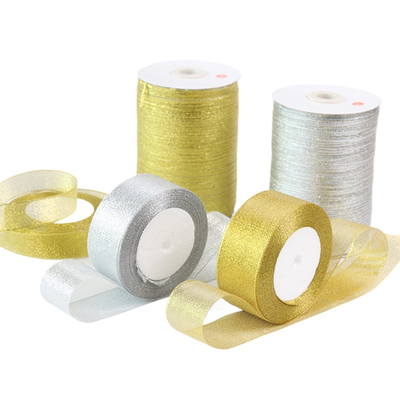 Gold/Silver Organza Onion Ribb - Ribbon Organza Roll recensione e prezzo