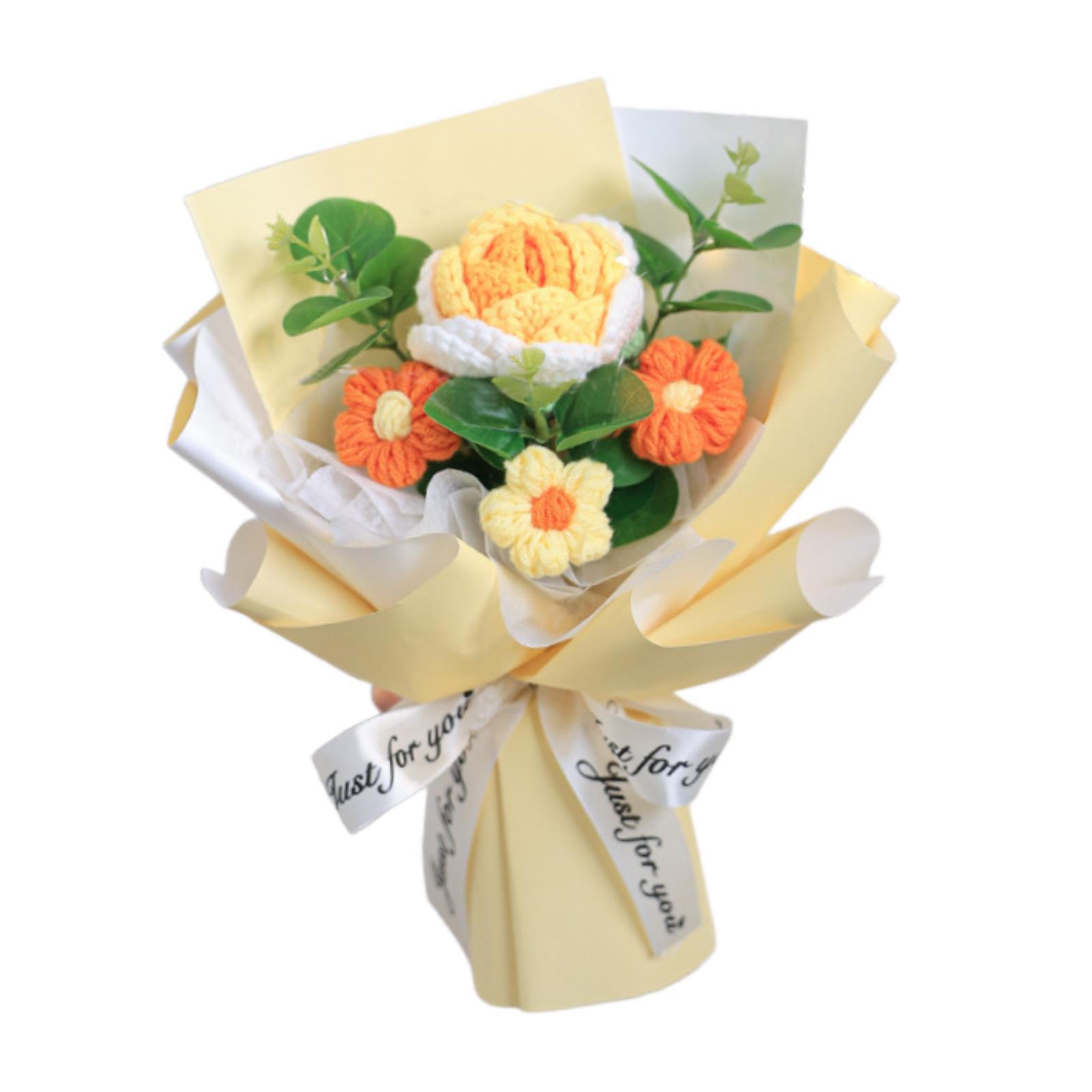 Crochet Flower Bouquet Artific - Eucalyptus Preserved recensione e prezzo