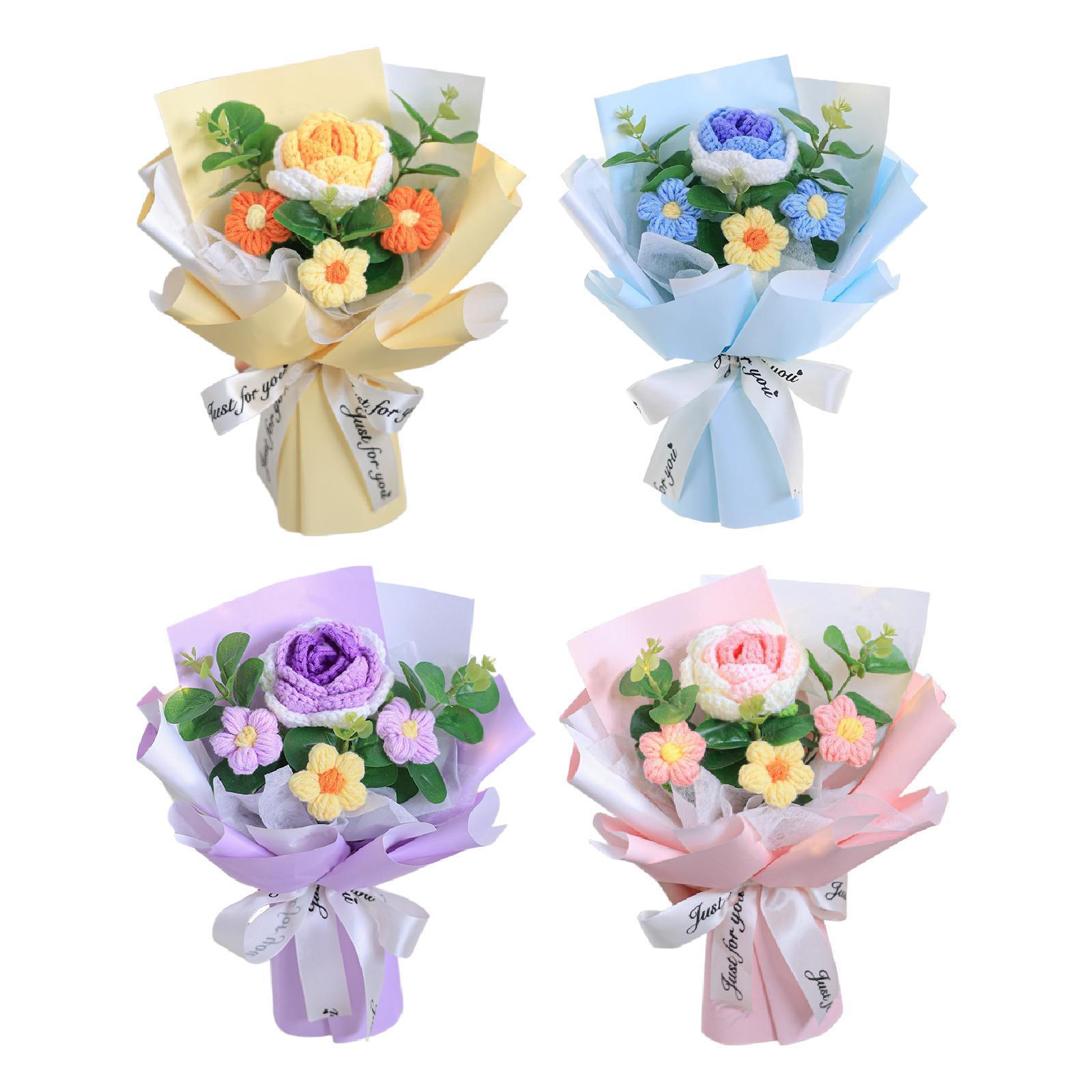 Crochet Flower Bouquet Artific - Eucalyptus Preserved recensione e prezzo