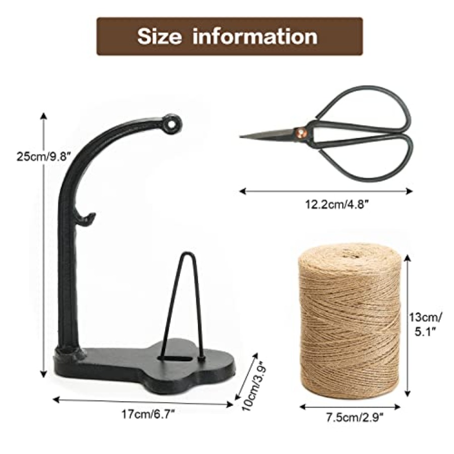 Cast Iron Garden Twine Holder  - Twine Jute Natural recensione e prezzo