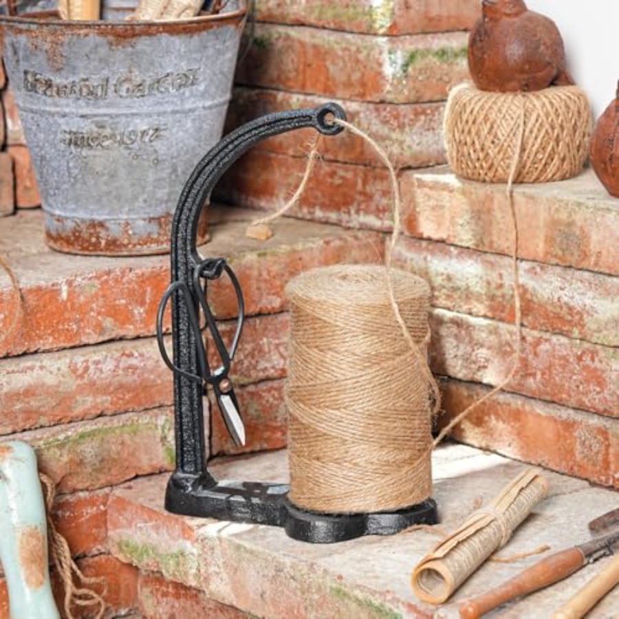 Cast Iron Garden Twine Holder  - Twine Jute Natural recensione e prezzo