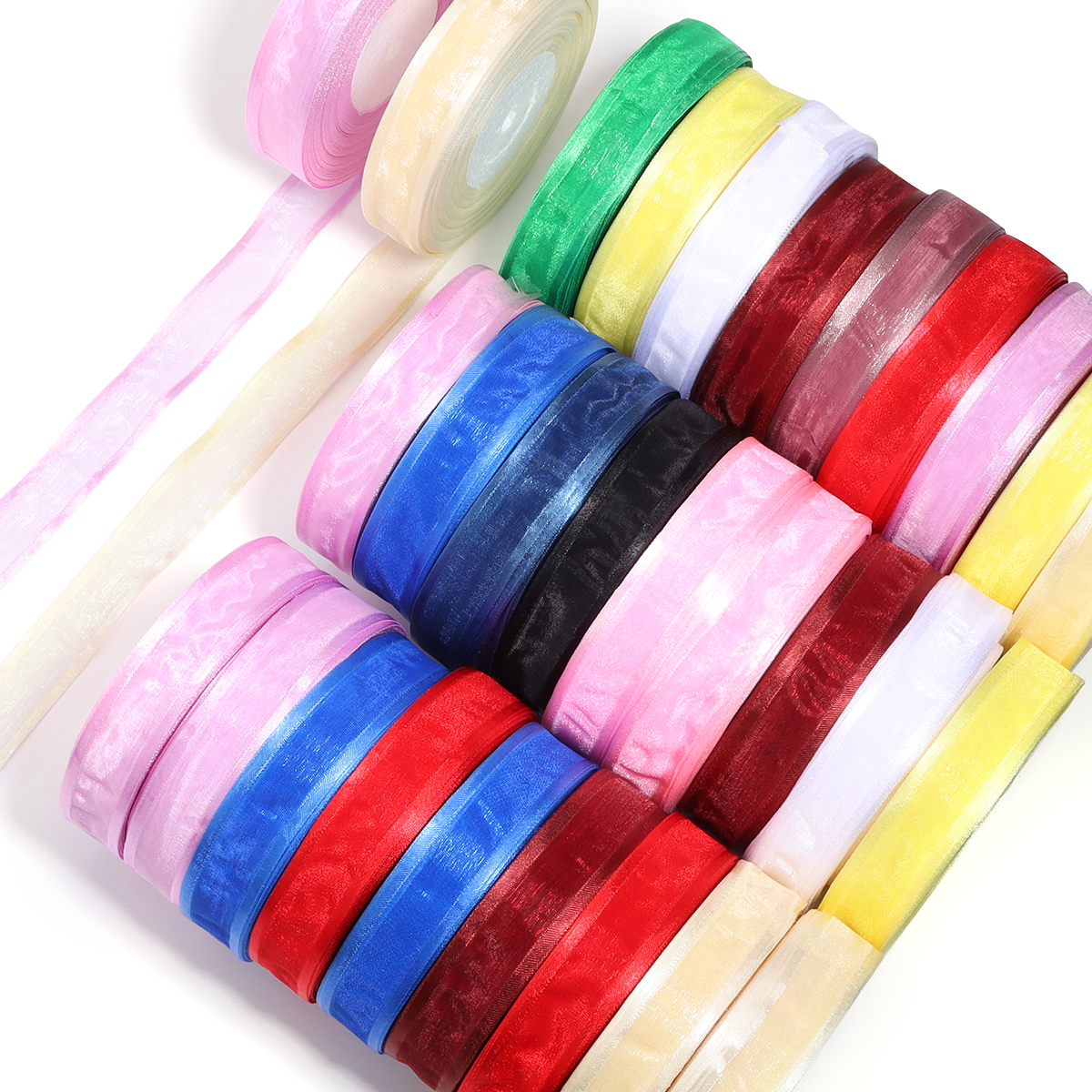 50 Yards/Roll Colorful Organza - Ribbon Organza Roll recensione e prezzo