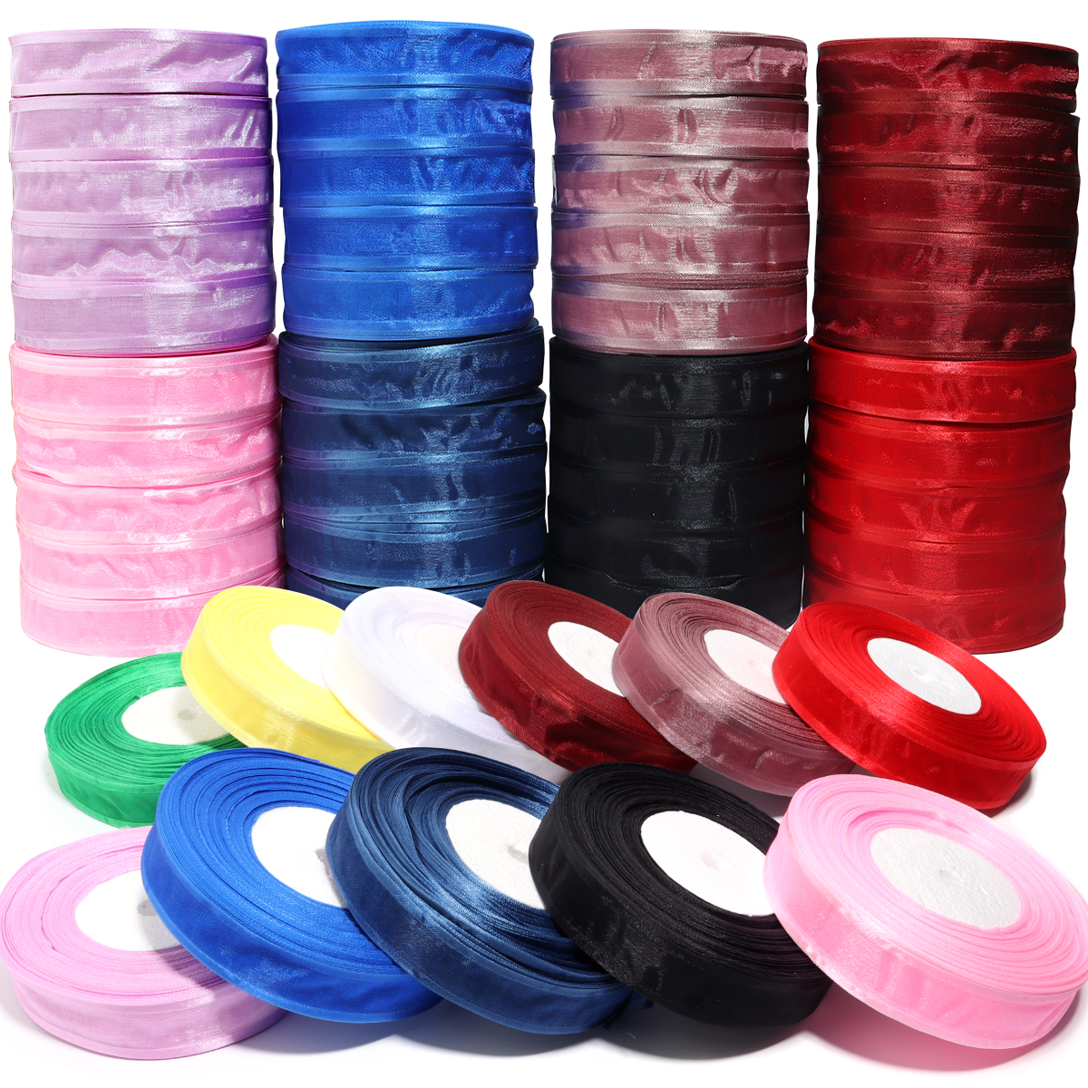 50 Yards/Roll Colorful Organza - Ribbon Organza Roll recensione e prezzo