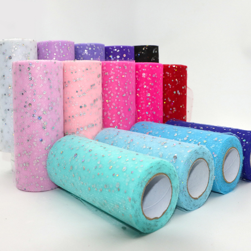 Glitter Sequin Tulle Roll 10 Y - Ribbon Organza Roll recensione e prezzo