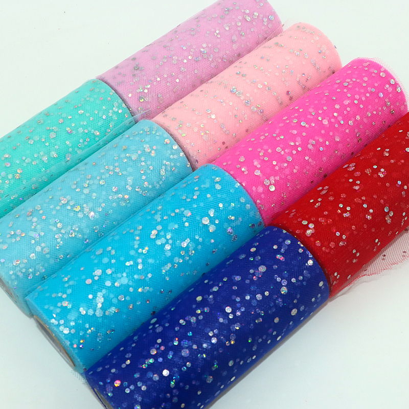 Glitter Sequin Tulle Roll 10 Y - Ribbon Organza Roll recensione e prezzo